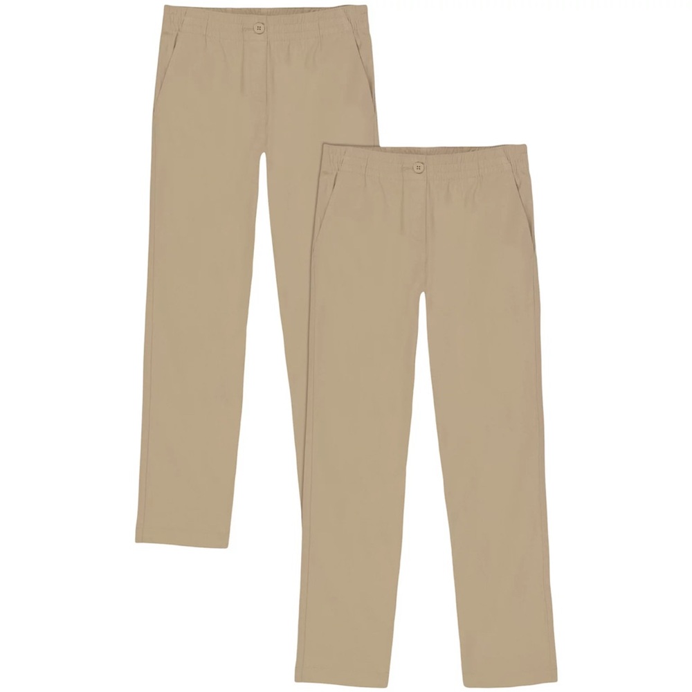 Tan Straight Leg Pants with Classic Design